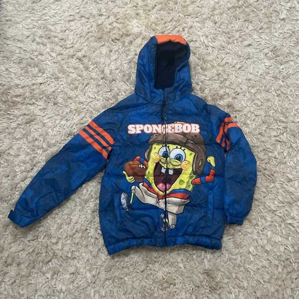 ˚₊‧꒰ა ☆ ໒꒱ ‧₊˚ Sponge Bob Jacket kids jacket size 10/12